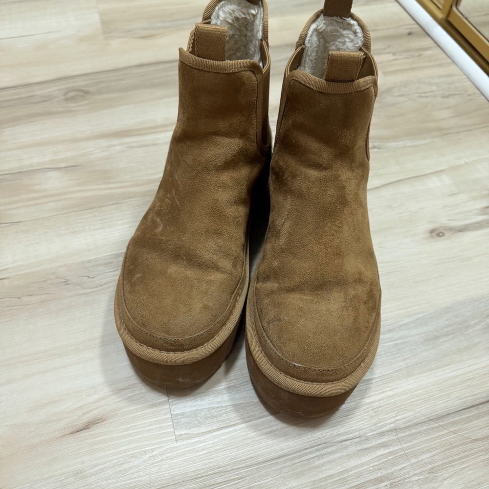 Amazon Tan Suede Ankle Booties